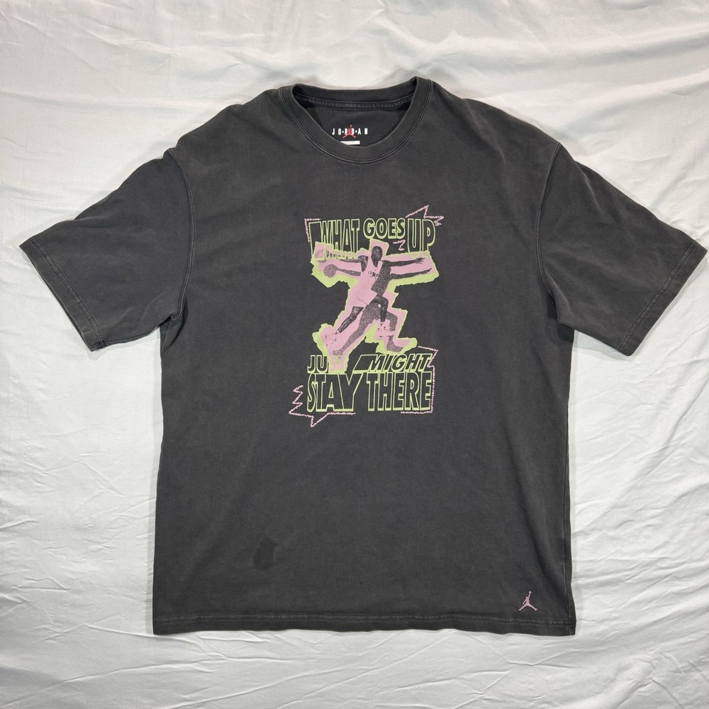 VTG Retro Jordan Heritage "What Goes‎ Up" Oversize Graphic T-Shirt Women's Med